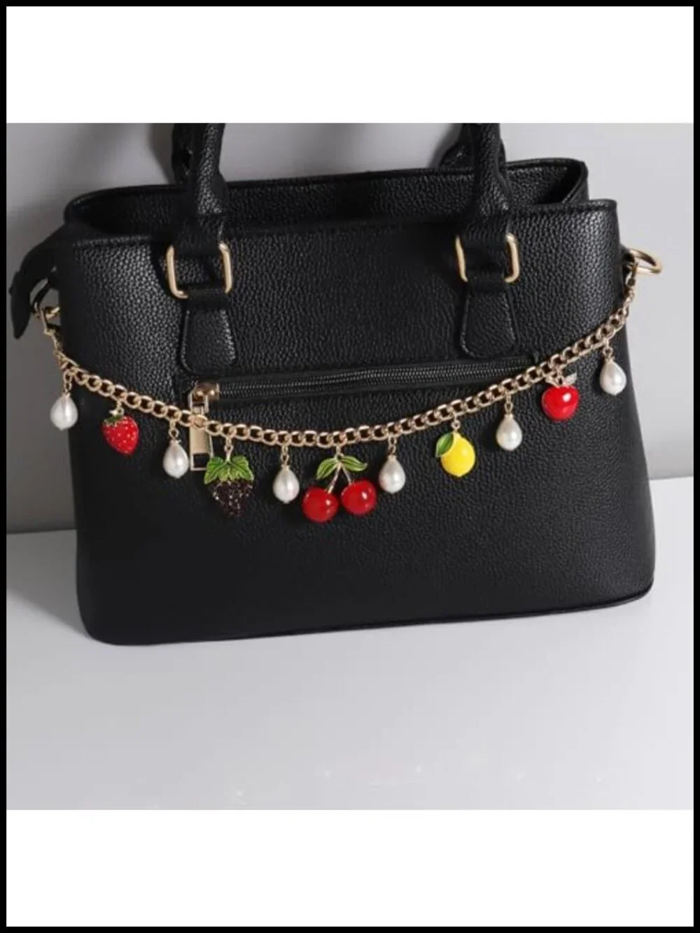 Fruit Enamel Charms Chain for Handbag Purse Accessories Zinc Alloy